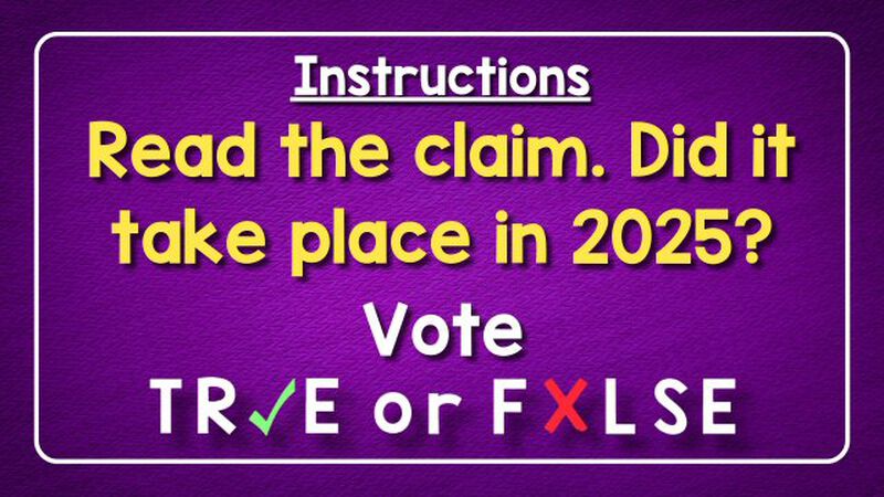 True or False 2025: Famous Stuff and Odd Events!